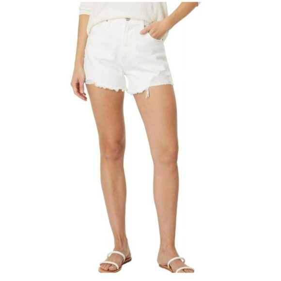 LEVI'S High Waisted Mom Jean Shorts 3" Distressed 100% Cotton White Women's 25 - Picture 2 of 15